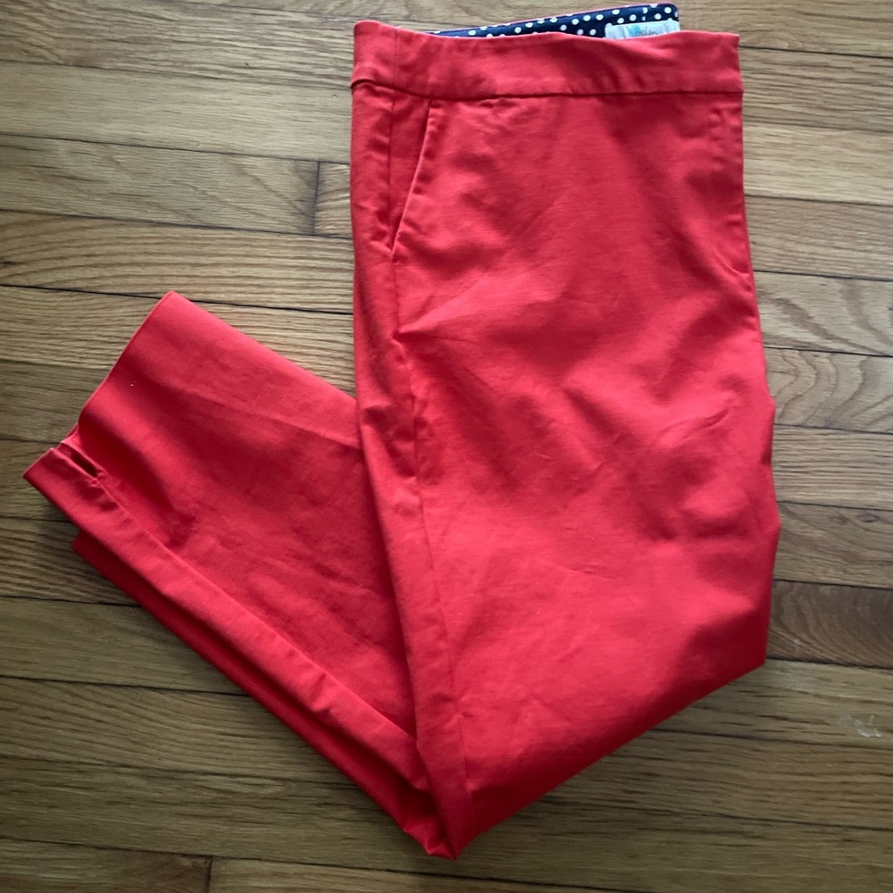 Boden Red Straight Leg Pants